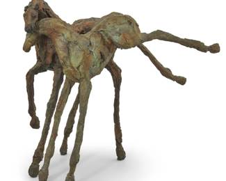 1084 Siri Hollander (b. 1959, American) "Cosquilla" Patinated bronze Edition: 1/25 Signed, numbered, and titled in the casting: SIRI; with indistinct foundry impression 17.5" H x 19.25" W x 14.75" D Estimate: $300 - $500