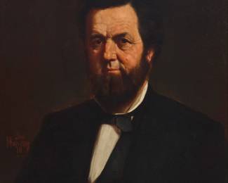 1059 John Mulvany (1844-1906) Portrait of a gentleman, 1878 Oil on canvas Signed and dated lower left: Jno / Mulvany / 78 30" H x 25" W Estimate: $800 - $1,200