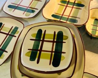 MCM Blair Pottery “Gay plaid” pattern