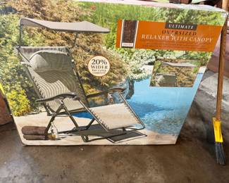 Ultimate Oversized Relax Chaise Lounge with Canopy NRFB