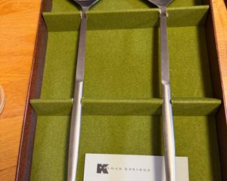 Mid Century Salad Set. Made in Italy
