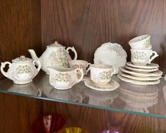 Vintage Child Hand Painted Tea Set