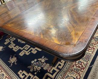 Top of dining table-- cross-banded and inlaid