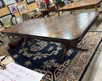 Two pedestal fine quality dining table