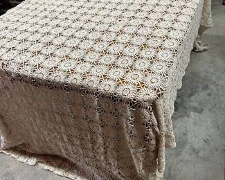 Huge antique table cloth. C.1860
