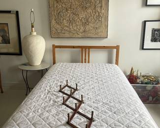 Twin bed with like new mattress
