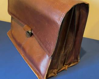Classic Brown Leather Briefcase
