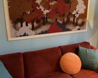 Mid-Century Modern Autumn Forest Wall Art