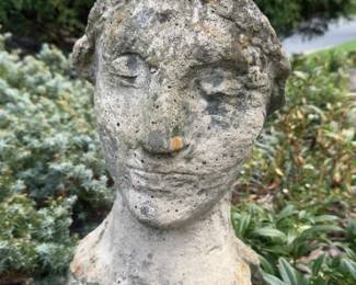 Classical Style Concrete Garden Bust Statue