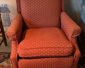 DarcaLounger Upholstered Rocker Recliner with Diamond Pattern