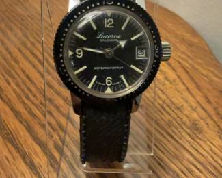 Vintage Lucerne Calendar Water Resistant Divers Watch