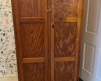 Vintage Rustic Wooden Double-Door Cabinet