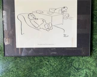 Vintage Ray Helle Framed Cartoon Art Print