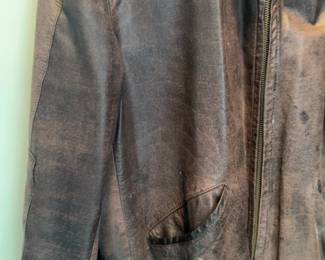 Park Vintage Brown Leather Bomber Jacket