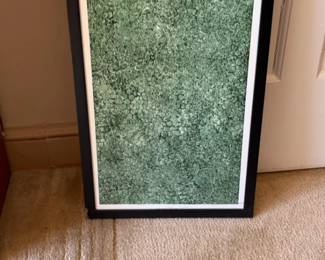 Abstract Framed Textured Green Art #4