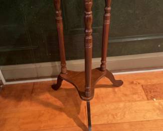 Round Marble Top Pedestal Plant Stand