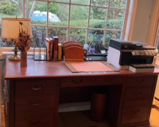 Classic Wooden Executive Desk with Drawers