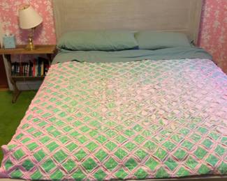 Modern Classic Wooden Bed Frame with Paneled Headboard