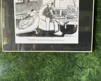 Framed New Yorker Style Cartoon Print - "Shouldn't you be writing some of this down?"