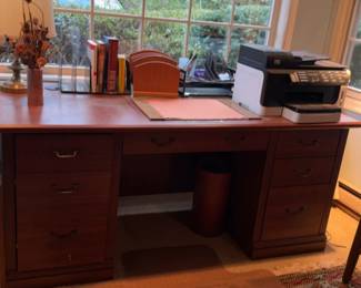 Classic Wooden Executive Desk with Drawers