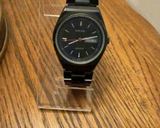 Solvil Quartz Black Dial Day-Date Watch