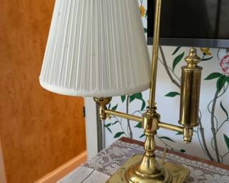 Vintage White Pleated Fabric Lampshade