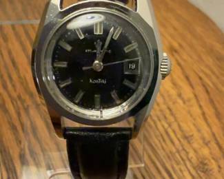 Vintage Eterna-Matic KonTiki Ladies Watch with Leather Strap