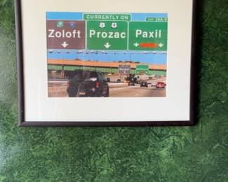 Road Sign Satirical Art Print