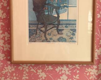 Framed Limited Edition Signed Etching 'Karen’s Room'