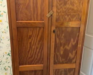 Vintage Rustic Wooden Double-Door Cabinet