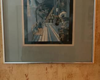 Framed Abstract Animal Collage Art Print