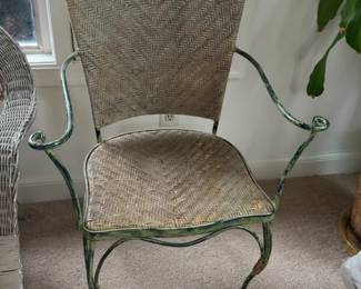Outdoor Chevron Weave Woven RattanChair