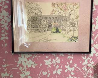 Framed Bethesda-Chevy Chase Senior High School Illustration