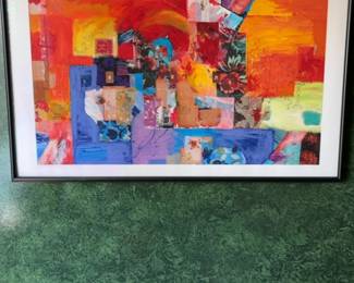 Abstract Mixed Media Collage Signed Art Print