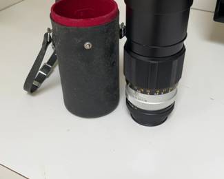 Vintage Konica Hexanon 200mm f/3.5 Telephoto Lens with Case
