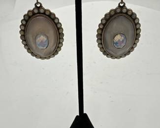 Pair Of Heidi Klum Brand Oval Dangle Earrings