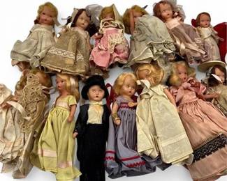 Collection Of Thirteen Nancy Ann Storybook Dolls 1940s