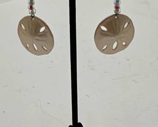 Pair Of SandDollar Themed Dangle Earrings