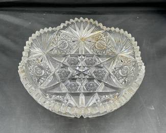Antique American Brilliant Period ABP Cut Glass Bowl