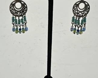 Pair Of BohemianStyle Chandelier Dangle Earrings