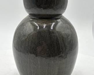 Dark Gray Speckled Ceramic Vase