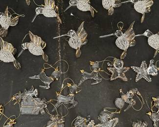 Collection Of Clear CrystalStyle Hanging Ornaments