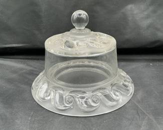 Vintage Glass Domed ButterCheese Dish