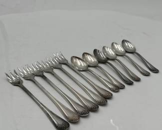Set Of Twelve Pieces Of Antique SilverPlated Flatware By Wm. Rogers  Son