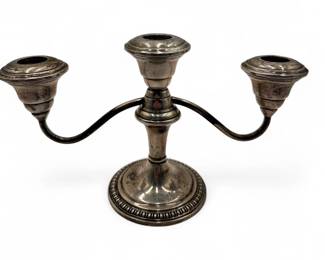 Wm. Rogers Mfg. Co. Sterling Weighted ThreeLight Candelabra