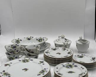 Vintage Porcelain Norcrest Fine China Dinnerware And Tea Set