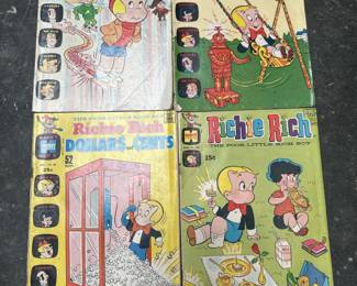 Collection Of Four Vintage Richie Rich Comic Books