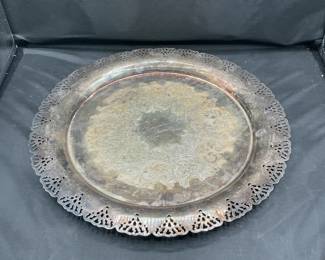 Vintage Ornate SilverPlated TrayPlatter