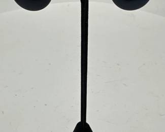 Pair Of Small Round Black Glass Button Stud Earrings