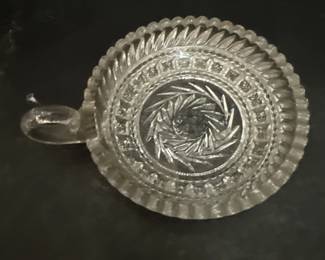 Vintage Handled Glass NappyServing Dish